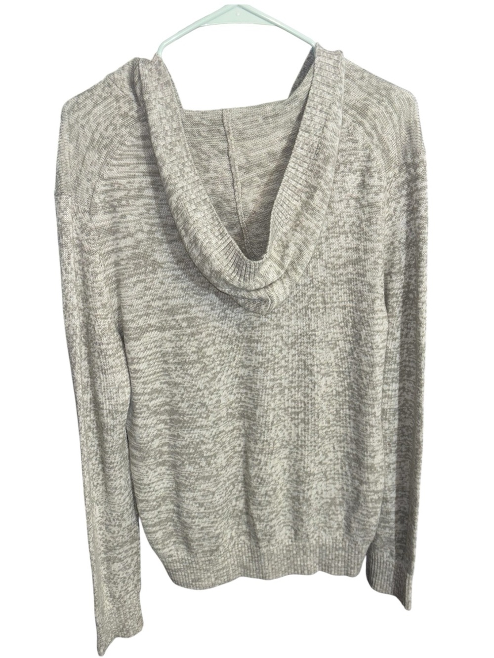 KENNETH COLE NEW YORK Hooded Pullover Heather Grey Sweater w button details - Picture 5 of 6
